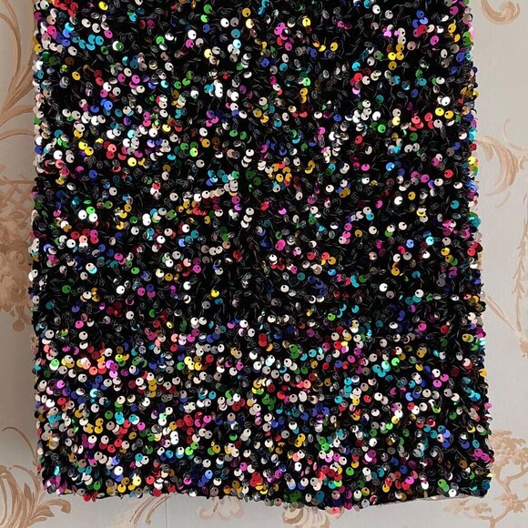 Lola + The Boys Girls Dress Size 2 Sequin Glitter Rainbow Party Glam Sparkle - Picture 4 of 8